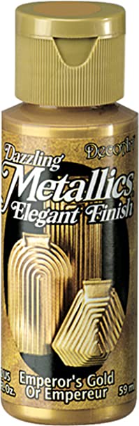 DecoArt DM-DA148 Dazzling Metallics 2-Ounce Emperor's Gold Acrylic Paint