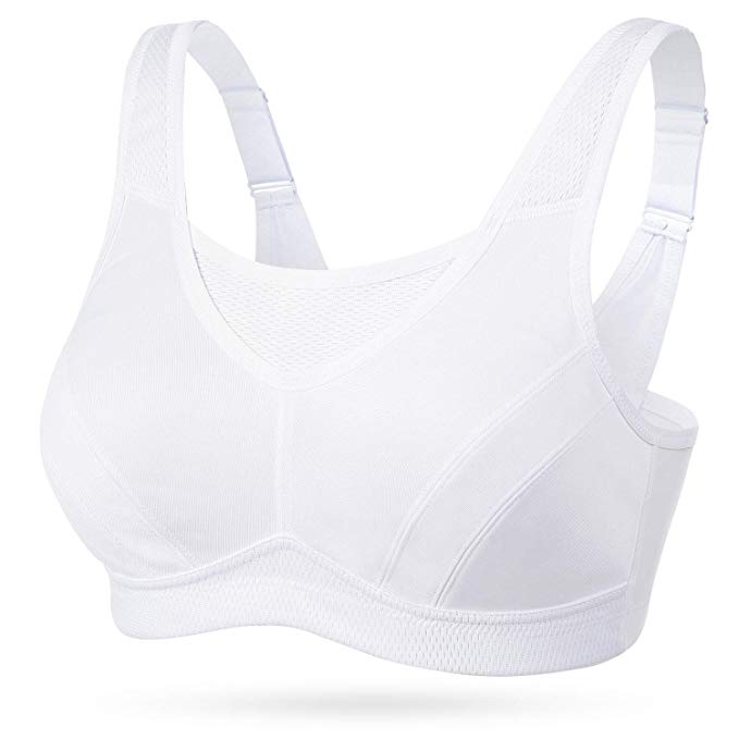 WingsLove Women’s High Impact Comfort Full Support Non Padded Sport Bra