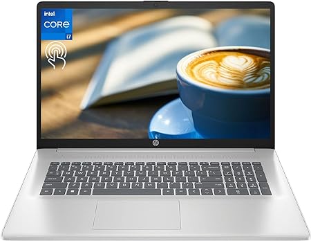 HP 17 Laptop 2023 Newest, 17.3" HD  Touchscreen, Intel Core i7 1355U Processor(10 cores), 32GB RAM, 1TB SSD, Intel Iris Xe Graphics, Wi-Fi 6, Bluetooth, Backlit Keyboard, Windows 11 Home