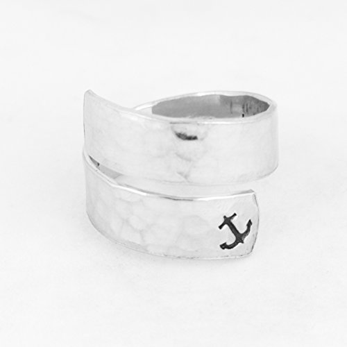 I Refuse to Sink Ring - Anchor - Adjustable Aluminum Wrap Ring