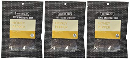 Honey Pepper Soft and Tender Style Best Beef Jerky (BEST SELLER) - 3 PACK - Try Our Best Tasting Soft Beef Jerky - 9 total oz.