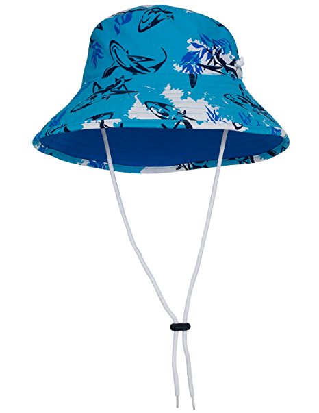 Tuga Boys Reversible Bucket Hats - UPF 50  Sun Protection Sun Hats