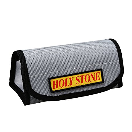 Holy Stone Lipo Battery Storage Bag Fire proof and Explosion proof Lipo Safe Bag for Charge and Storage, Fireproof both Inside and Outside, made from Environmentally-Friendly Material