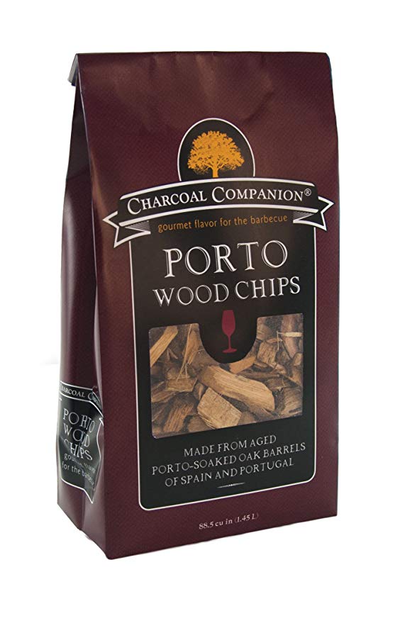 Charcoal Companion CC6061 Port Soaked Wood Chips, 88.5 Cubic Inch