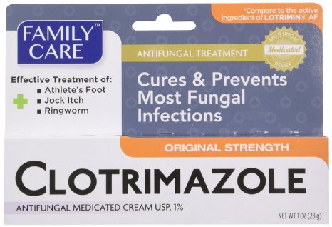 5 pack Clotrimazole Antifungal Cream 1 USP 10 oz Compare to Lotrimin Active Ingredient