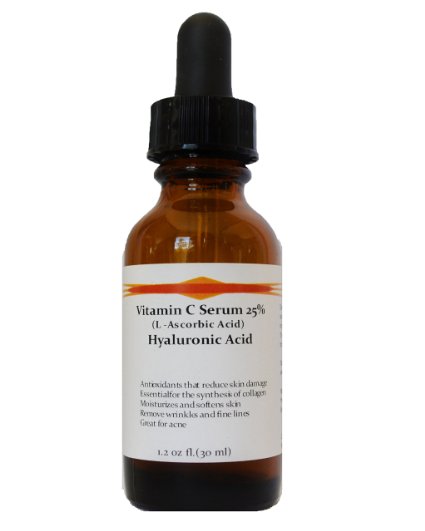 Vitamin C Skin Serum 25 L-ascorbic Acid with Pure Hyaluronic Acid Anti Aging Serum