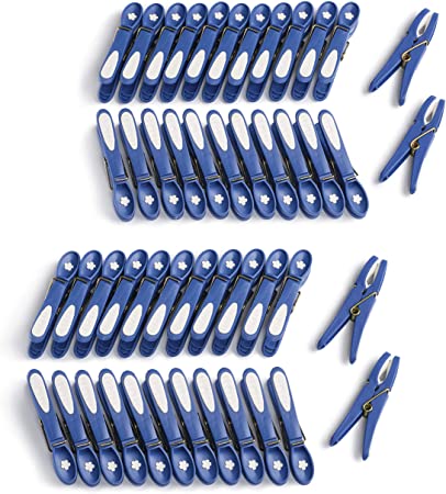culiclean Non Slip Clothes/Laundry Pegs (48 pieces, classic blue-white
