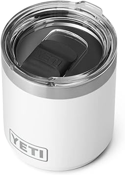 YETI Rambler 10 oz Stackable Lowball 2.0, Vacuum Insulated, Stainless Steel with MagSlider Lid, White