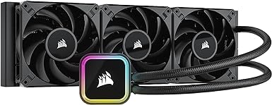 Corsair iCUE H150i RGB Elite Liquid CPU Cooler, CW-9060060-WW, 16 Dynamic RGB LEDs, 120mm AF Elite Series FDB Fans, 360mm Radiator - Black (Renewed)