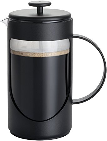 BonJour Coffee Unbreakable Plastic French Press, 33.8-Ounce, Ami-Matin(tm), Black