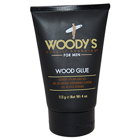 Woody's Wood Glue Extreme Styling Gel for Men, 4 Ounce