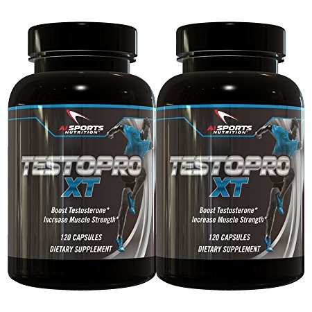 TESTOPRO XT 120 Capsules TWIN PACK Powerful Testosterone Booster by Ai Sports Nutrition Clinically Studied Ingredients