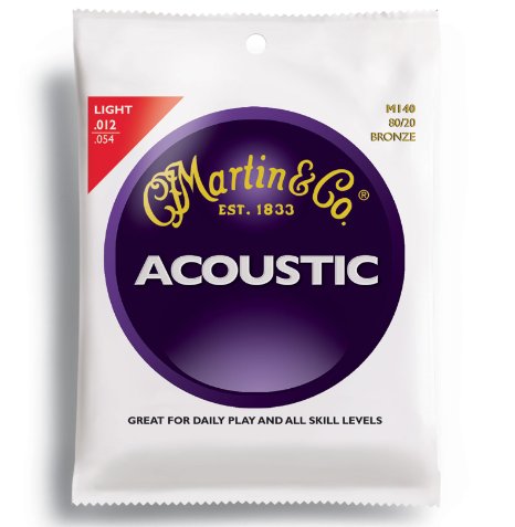 Martin M140 Bronze Acoustic Guitar Strings Light