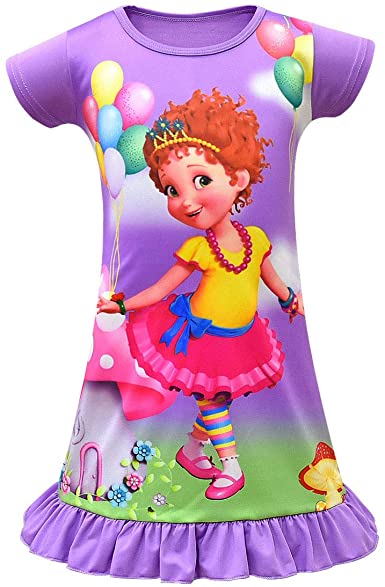 AUTOUS90 Toddler Girls Baby Princess Pajamas Cartoon Print Nightgown Dress