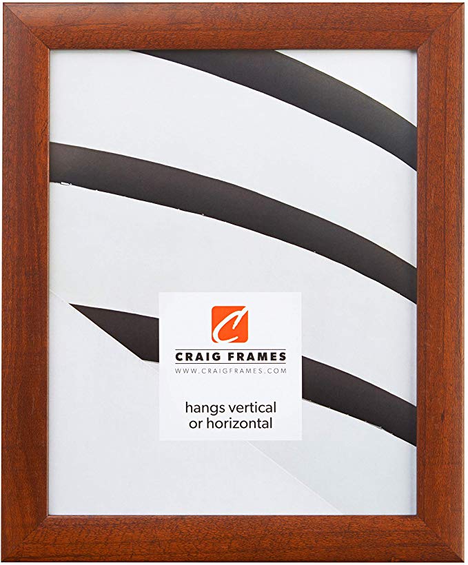 Craig Frames 23247616 11 x 17-Inch Picture Frame, Smooth Wood Grain Finish, 1-Inch Wide, Walnut