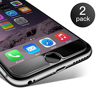 iPhone 6S Screen Protector, MLMM 2-Pack Premium [Tempered Glass] Screen Protector for Apple iPhone 6/6S 4.7inch