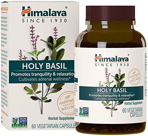 Himalaya Holy Basil, Helps Reduce Symptoms of Common Cold, 60 Caplets, 720 mg, 2 Month Supply