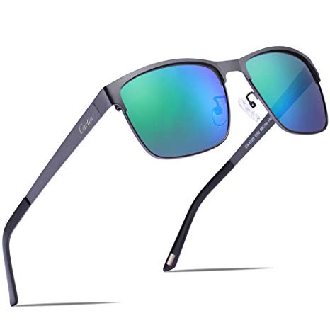 Carfia Polarised Mens Sunglasses Square Frame UV400 Protection for Driving