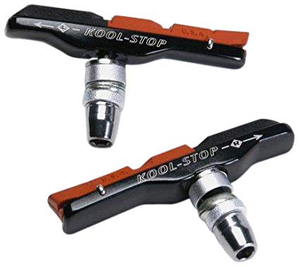 Kool Stop Bicycle V-Type Holder with Brake Pads, Dual Compound