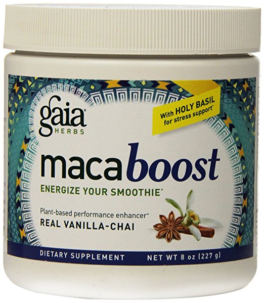 Gaia Herbs Maca Boost Supplement, Vanilla Chai, 8-Ounce