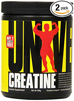 Universal Nutrition Creatine Powder, 200 Grams (Pack of 2)