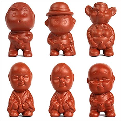 6 piece/set Chinese Artware Pee Pee Boy / Pee Doll Toy / Peeing Clay Doll