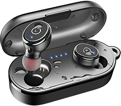 TOZO T10 Bluetooth 5.3 Wireless Earbuds with Wireless Charging Case IPX8 Waterproof Stereo Headphones in Ear Built in Mic Headset Premium Sound with Deep Bass for Sport