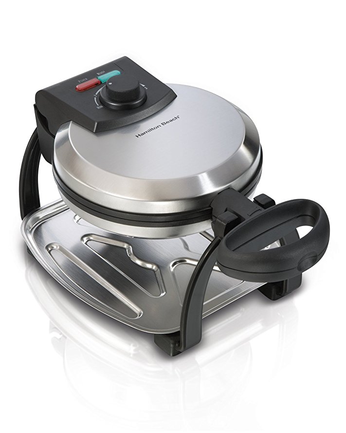 Hamilton Beach 26010C Belgian Style Flip Waffle Maker, Stainless Steel