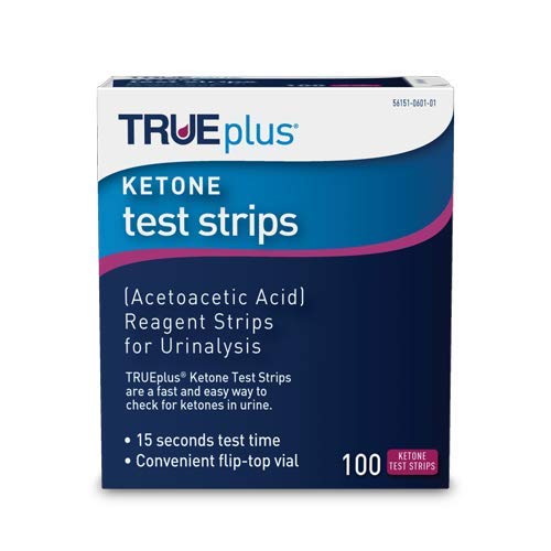 TRUEplus® Ketone Test Strips – Ideal for Low-carb dieters and People with Diabetes – Made in USA–Urinalysis Test Sticks (100)
