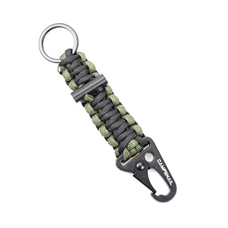 Survival Kit EDC Paracord Keychain - First Aid Kit Survival Key Chain with a Carabiner and Flint for Outdoors
