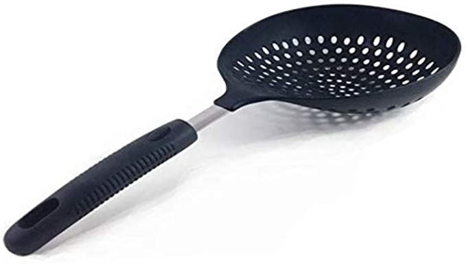 7-Inch Perforated Heat-Resistant Nylon Food Strainer Spatula Cooking Tool