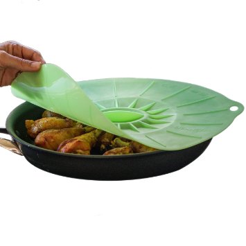 Bizanzzio Top On Extra Large Silicone Lid - 13.78" - Suction Lid for Cooking and Storing Food