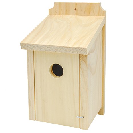 Gardirect Wild Bird Classic Nesting Box, Bird House for Blue Tit, Sparrow (Pine)