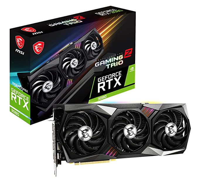 MSI GeForce RTX GDDR6X 3080 Z Trio 10G LHR 10GB 320-bit pci_e Gaming Graphic Card (912-V389-205)