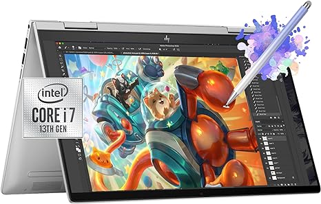 Hp Envy 2-in-1 14" Full HD Touch-Screen Laptop - Intel 10-Core i7-1355U - Wi-Fi 6E - Natural Silver 2023 Win11 W/Stylus Pen (16GB RAM | 1TB PCIe SSD)