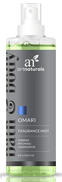 ArtNaturals Fragrance Mists and Air Freshener – (8 Fl Oz / 236ml) - for Bath, Body, Home & Work – Signature Scents of Omari – Natural and Moisturizing - Gift Set