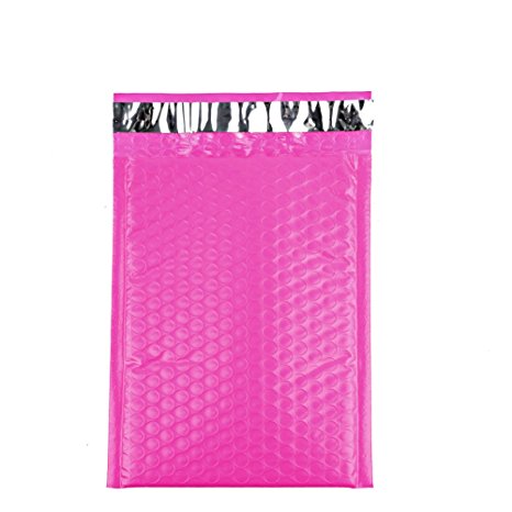 Fu Global Poly #0 Bubble Mailers - 6X10 Inch Self Adhesive Bubble Mailers – Waterproof Envelopes Pack of 25 Color Pink