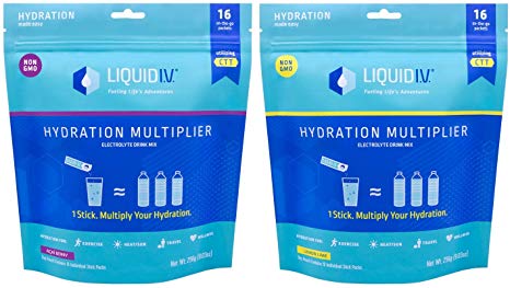 Liquid I.V. Hydration Multiplier, Electrolyte Drink Mix (Combo Pack (Acai   Lemon Lime), 32 Count)