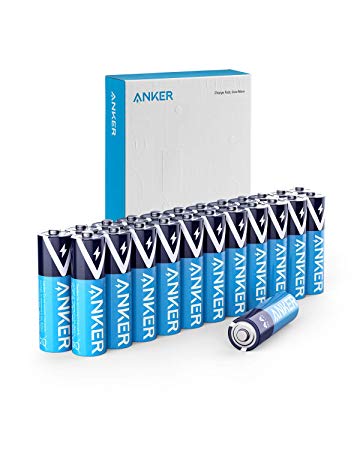 Anker Alkaline AA Batteries, Long-Lasting Leak-Proof 24 Count Double A Batteries (24-Pack)