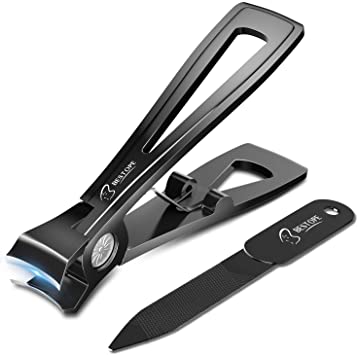 BESTOPE Nail Clippers Set,Fingernail Toenail Clippers,Heavy Duty Sturdy Steel Nail Cutter Trimmer Set with Carry Case for Men and Women