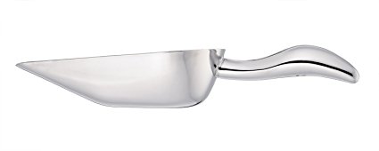 LIANYU Stainless Steel Ice Scoop, Bar Dry Bin Candy Spice Goods Scoop, Heavy Duty, Flat Bottom, Contoured Handle, Mirror Finish, 8 Oz, Dishwasher Safe