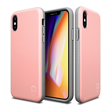 iPhone X Case, Patchworks Level ITG Series in Pink Military Grade Drop Tested Protective Case, Shock Absorbent Air Pocket Structure Case