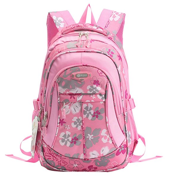 JiaYou Kid Child Girl Flower Printed Backpack School Bag