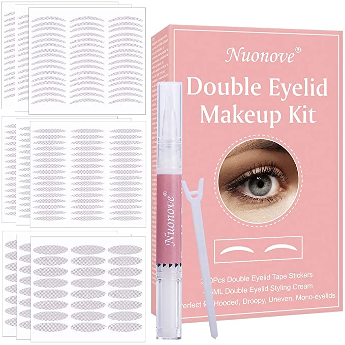 Double Eyelid Sticker, Double Eyelid Tape, Double Eyelid Cream, Double Eyelid Makeup Kit, 360Pcs Double Eyelid Tape Stickers   5ML Double Eyelid Styling Cream