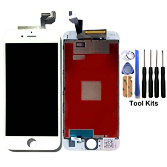 CELLPHONEAGE® For iPhone 6S 4.7 Inch New LCD Touch Screen Replacement With 3D Touch White Digitizer Glass Disply Assembly Replacement   Free Repair Tool Kits