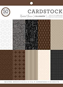 ColorBok 71851A Cardstock Paper Pad Neutral Basics, 8.5" x 11"