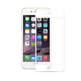 Coolreall Premium Tempered Glass Screen Protector 47 inch for iPhone 6 iPhone 6S - White HD edge to edge Full Front Screen Cover