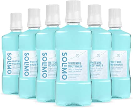 Amazon Brand - Solimo - Mouthwash Whitening, 6x500ml