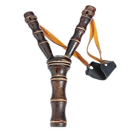 FUBARBAR Bamboo Style Wooden Sling Shot Toys Slingshot Bow Catapult Hunting Sport Accessory For Boy