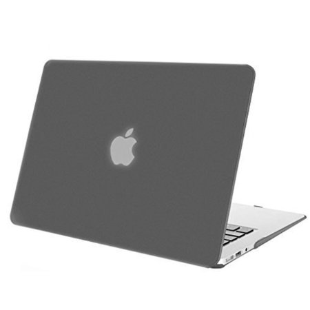 Mosiso MacBook Air 13 Case, Ultra Slim Soft-Touch Plastic See Through Hard Shell Snap On Cover for MacBook Air 13.3 Inch (A1466 & A1369), Gray